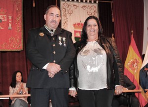 El jefe de la Policía y la concejal Olga Caraballo