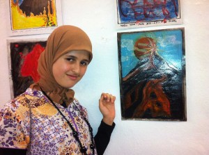 Wahiba Azzouz, ganadora del concurso de dibujo web