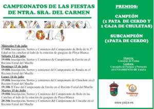 Campeonatos Fiestas de Playa Blanca.